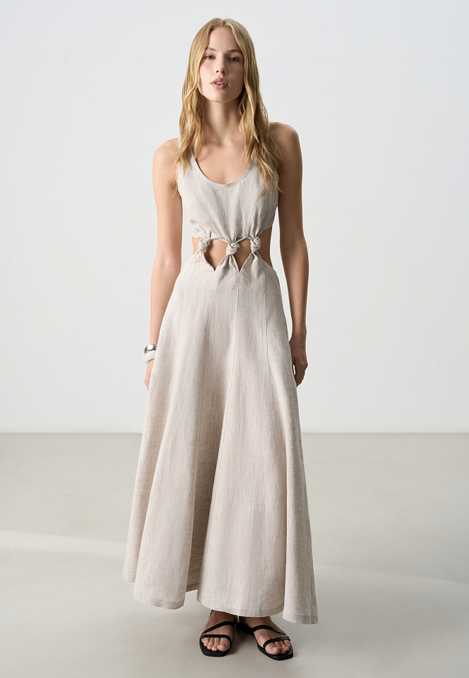 Платье из 100% льна 