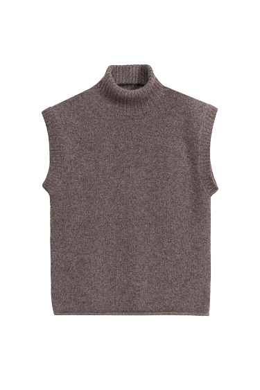 Трикотажный жилет из пуха лисы