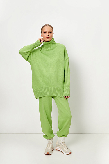 Трикотажные брюки-джоггеры из кашемира и шерсти