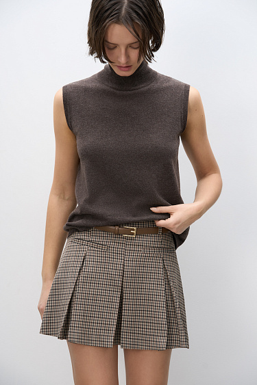 Юбка мини в клетку виши