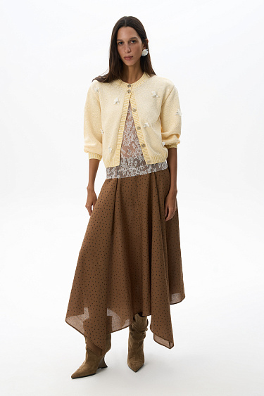 Юбка из тенсела в горох