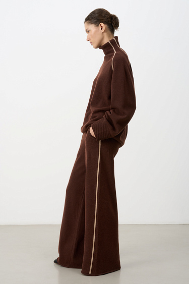 Трикотажные брюки из кашемира и шерсти