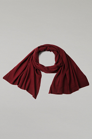 бордовый Широкий палантин из кашемира и шерсти.