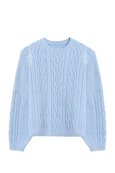 Трикотажный джемпер с косами