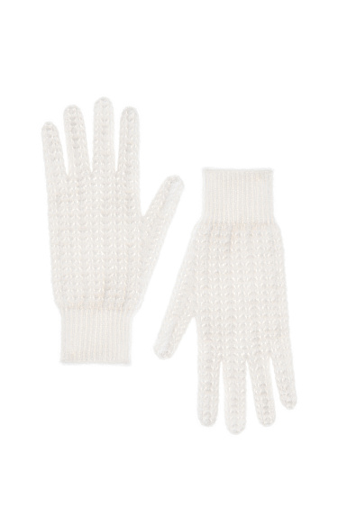 Ажурные перчатки из мохера