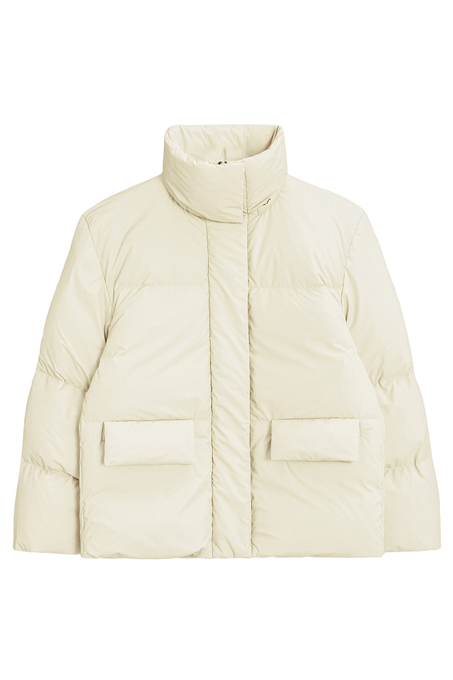 Стеганый пуховик на кулиске