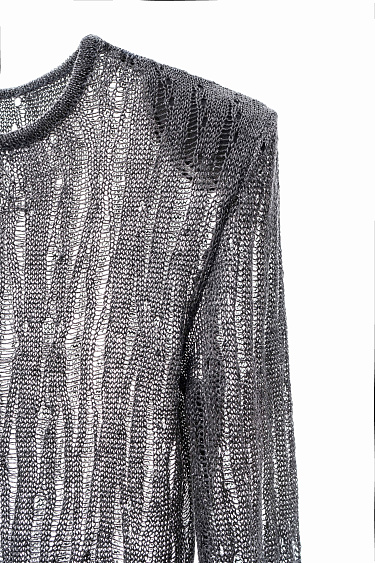 Полупрозрачный джемпер изо льна