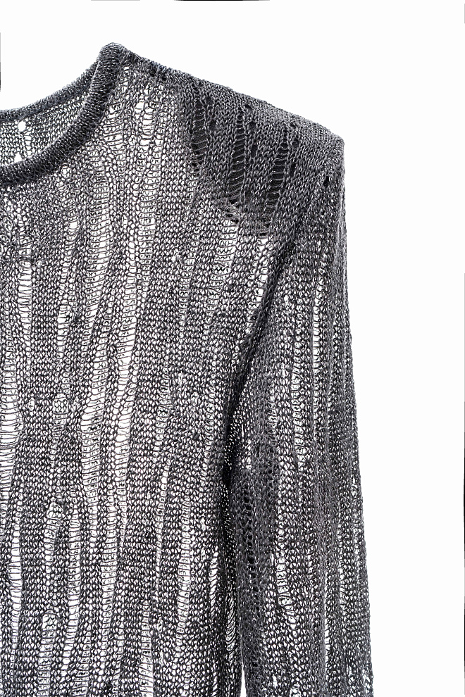 Полупрозрачный джемпер изо льна