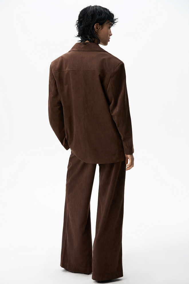 Жакет с отделкой под замшу