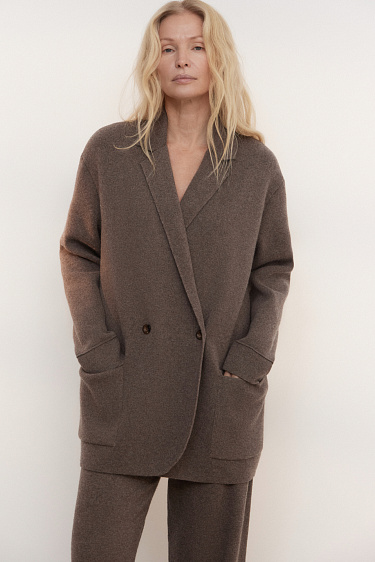 Трикотажный жакет с добавлением кашемира