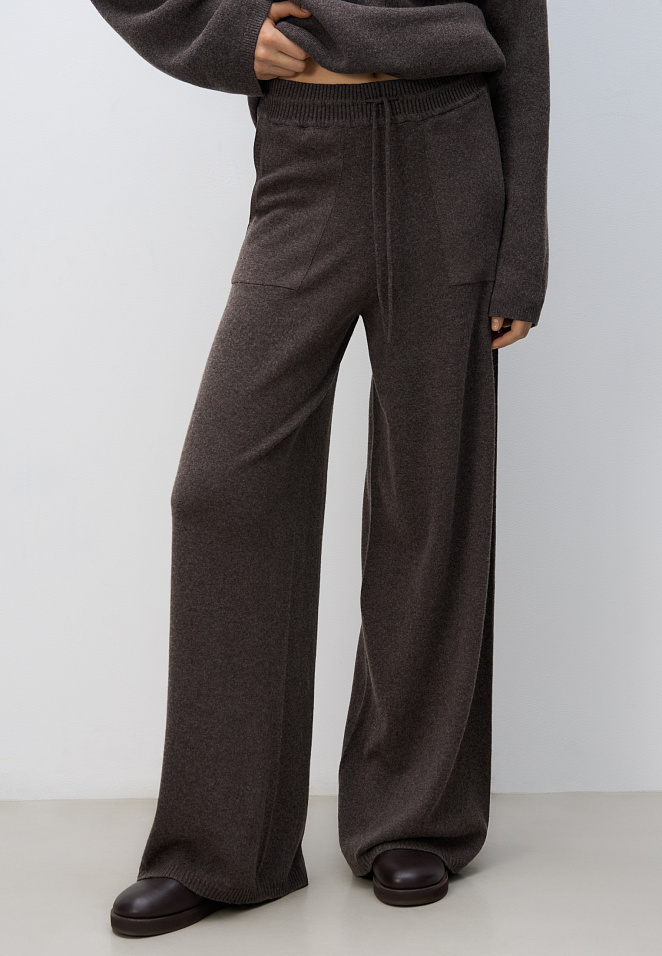 Трикотажные брюки на кулиске