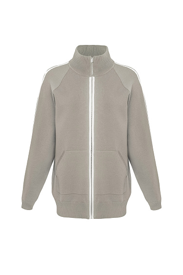 Бомбер с воротником-стойкой