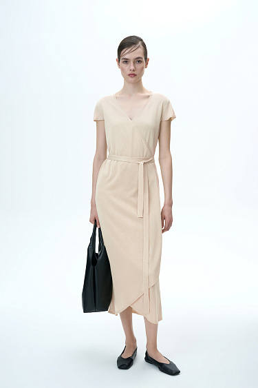 Платье миди на запах