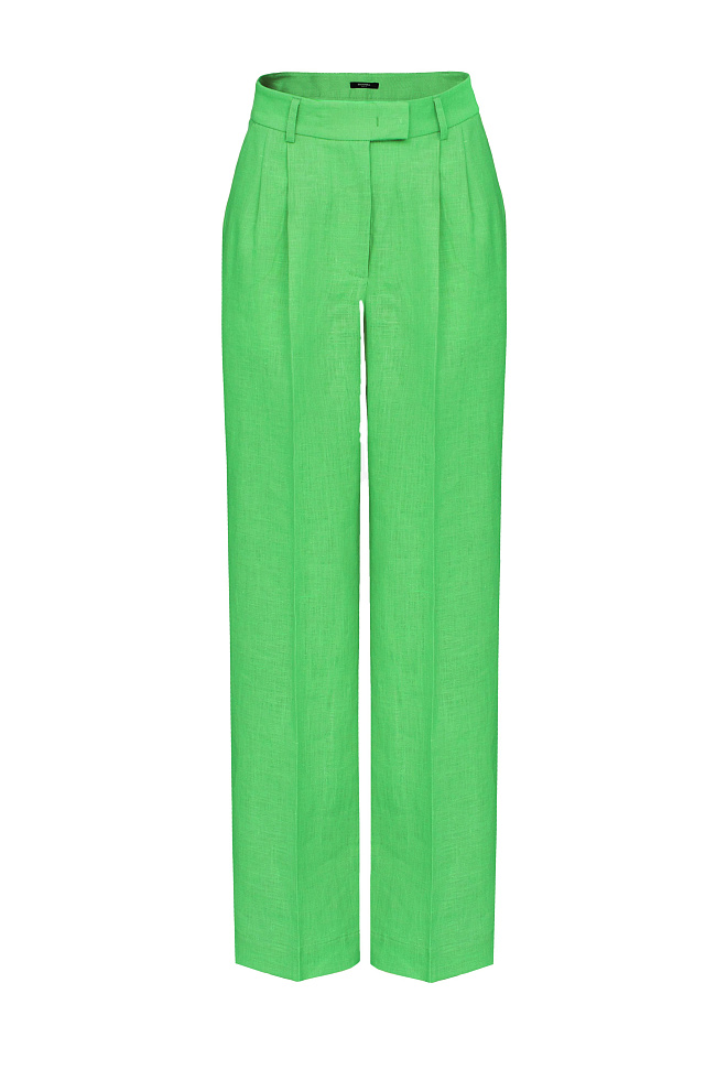 Брюки палаццо из 100% льна