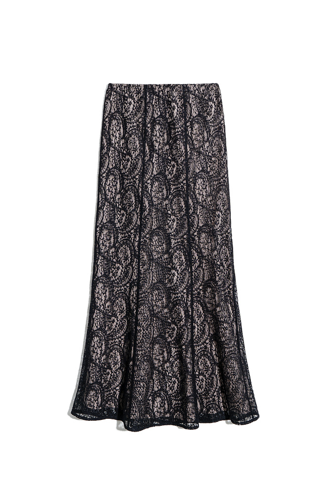 Кружевная юбка макси
