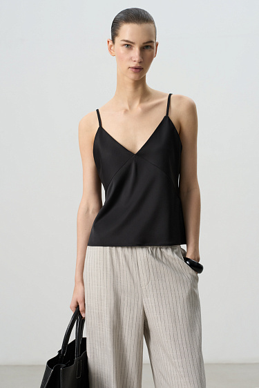 Топ из атласной вискозы