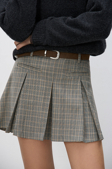 Юбка мини в клетку гленчек