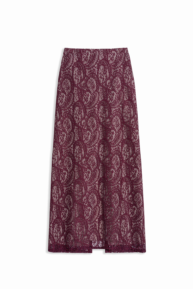 Юбка миди из кружева