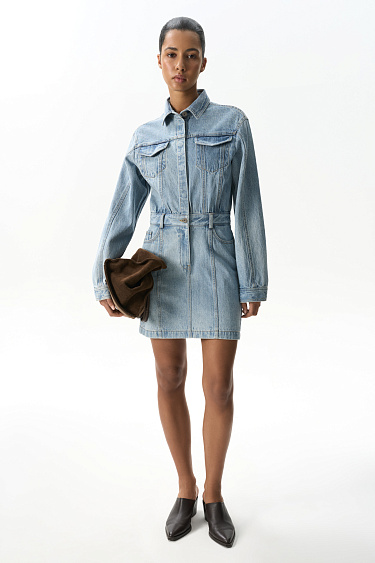 Джинсовое мини-платье