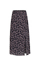 Принтованная юбка длины миди из 100% вискозы с разрезом спереди и эластичным поясом.