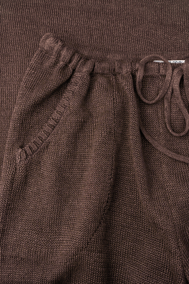 Брюки-алладины из 100% льна