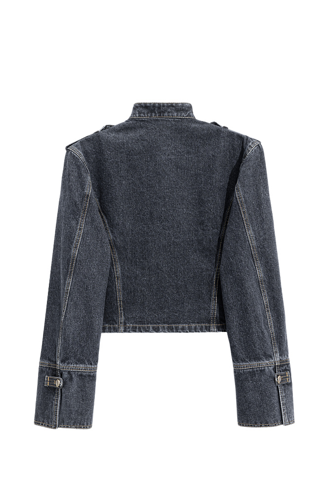 Джинсовый жакет-доломан