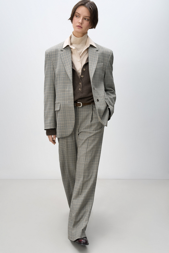 Жакет в клетку гленчек