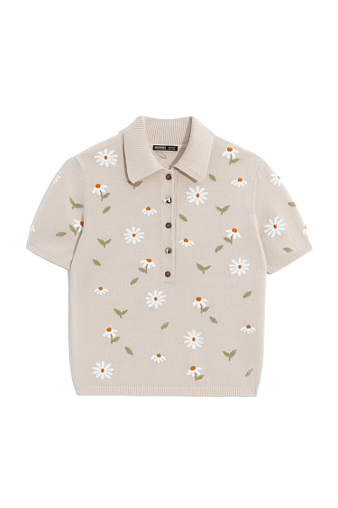 Поло с ромашками