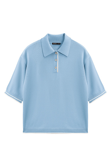 Трикотажная футболка поло из вискозы