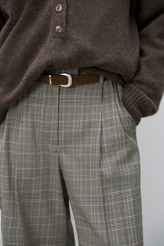 Брюки в клетку гленчек