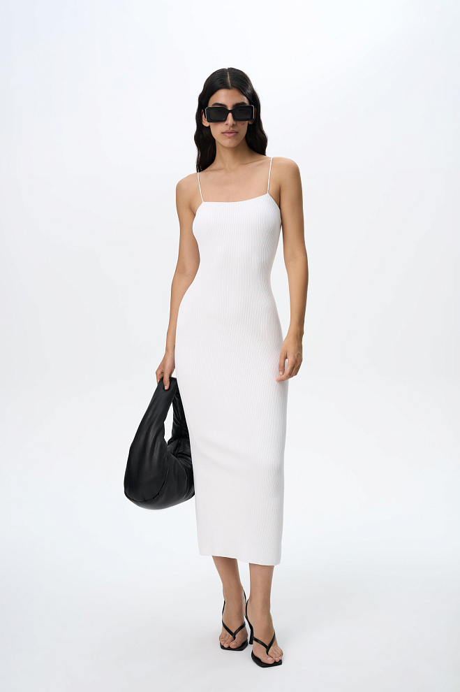 Платье миди с разрезом сзади