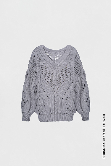 Ажурный джемпер из хлопка