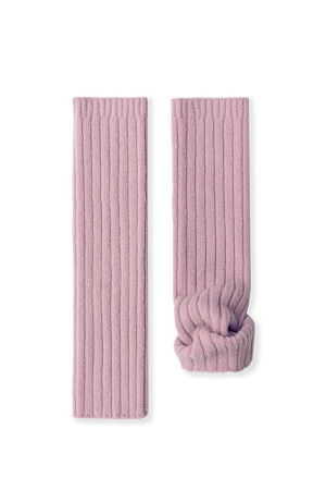 розовый Трикотажные гетры из шерсти и мохера. Изделие выполнено в рубчик.