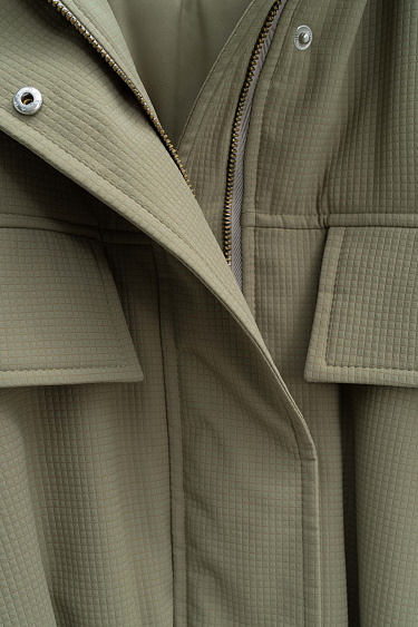 Длинная куртка из текстурной ткани