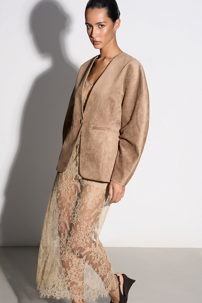 Кружевная юбка миди