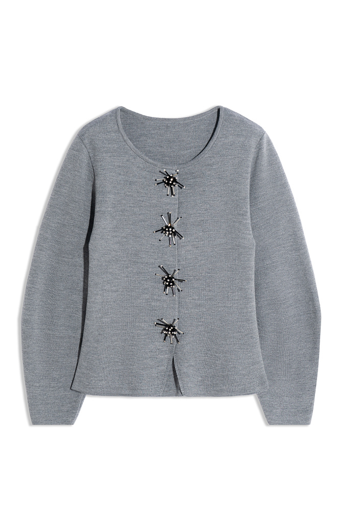 Жакет на магнитных кнопках с декором