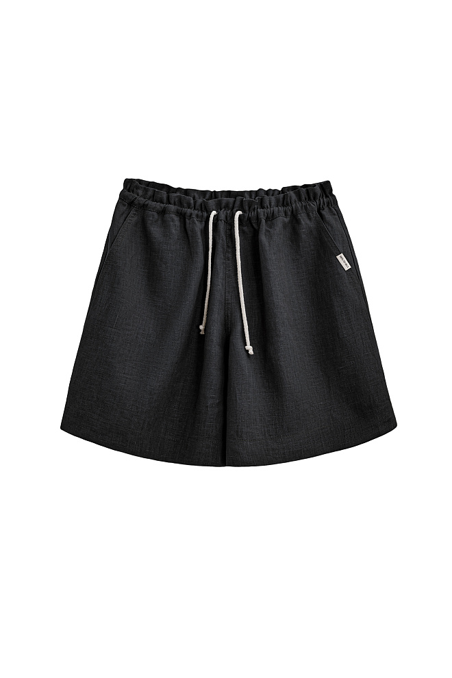 Льняные шорты на кулиске