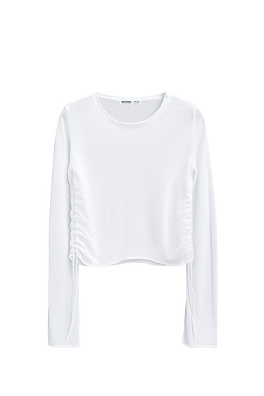 Топ на кулиске с длинным рукавом 