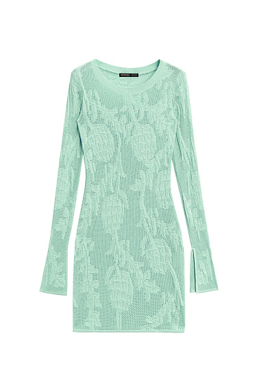 Платье мини с растительным орнаментом