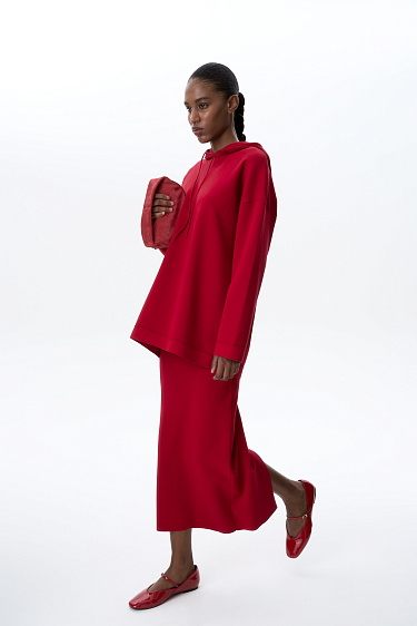 Худи с капюшоном из вискозы 