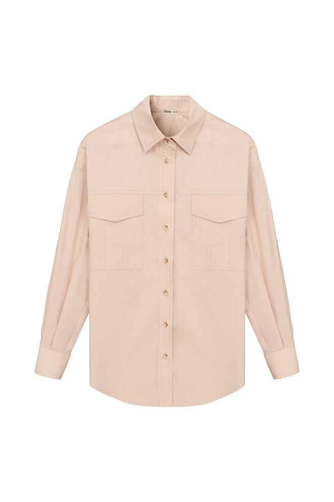 Классическая рубашка с накладными карманами
