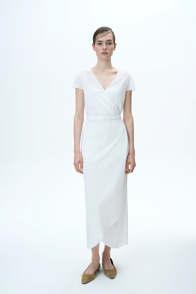 Платье миди на запах