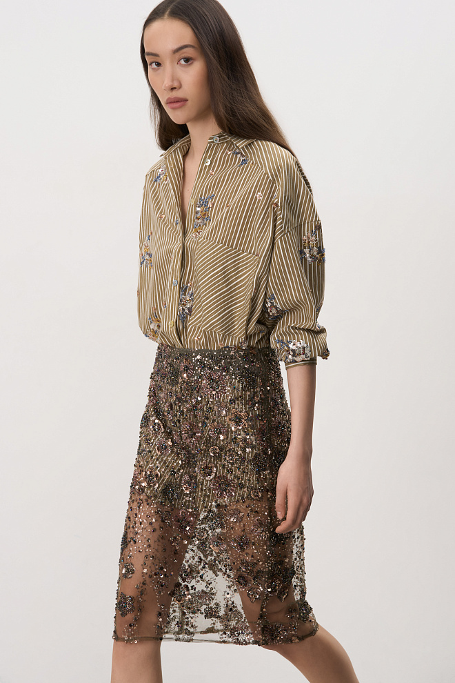 Юбка, расшитая бисером