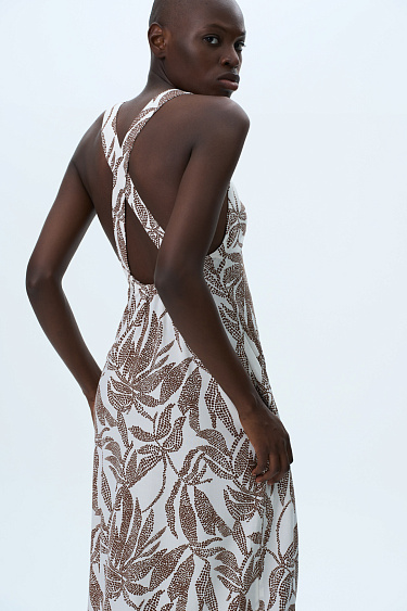 Принтованное платье из 100% вискозы