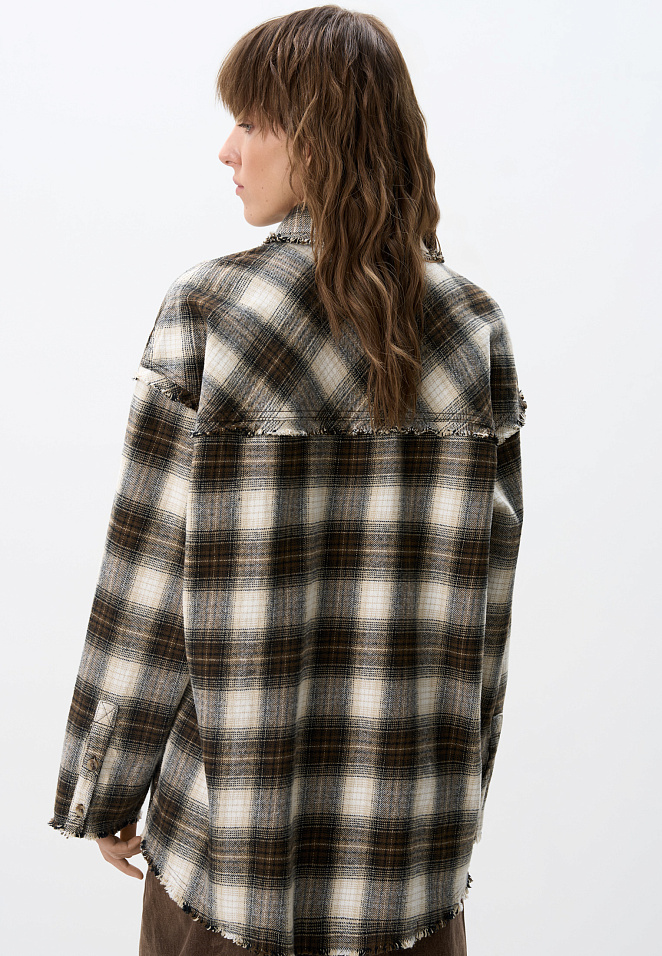 Рубашка в клетку из 100% хлопка