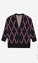 Кардиган из 100% хлопка с узорами в виде ромбов.