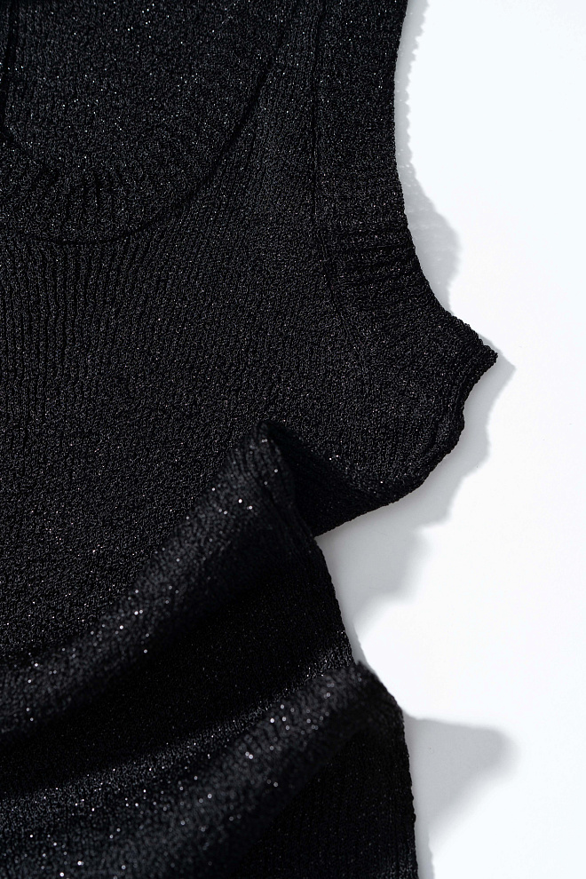 Трикотажный топ с люрексом