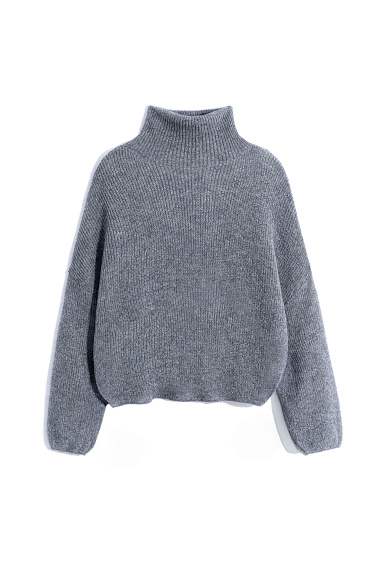 Укороченный мохеровый джемпер с люрексом 