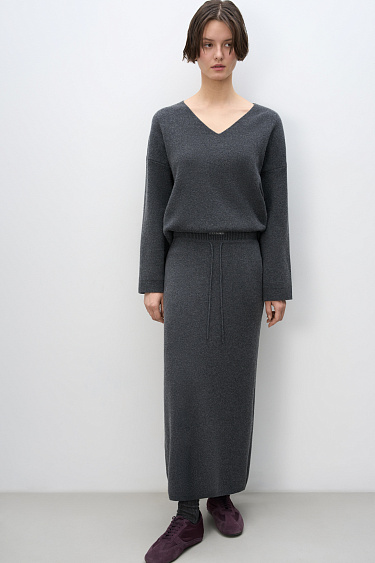 Трикотажная юбка из кашемира и шерсти