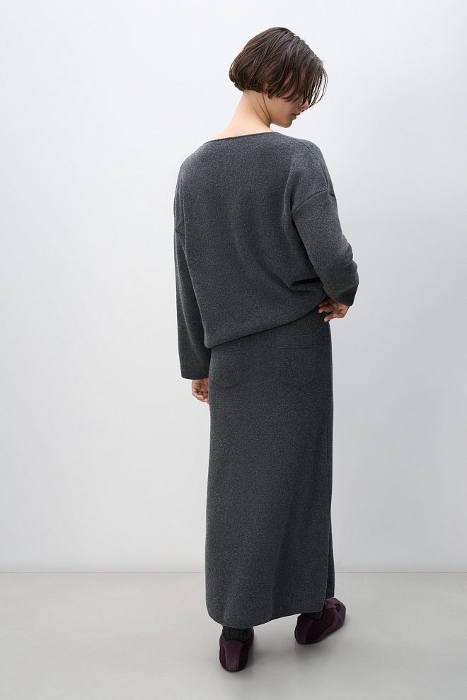 Трикотажная юбка из кашемира и шерсти